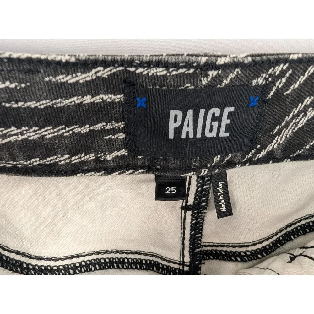 New Paige Jeans Womens‎ Size 25 Hoxton Ultra Skinny Black & White Zebra Print